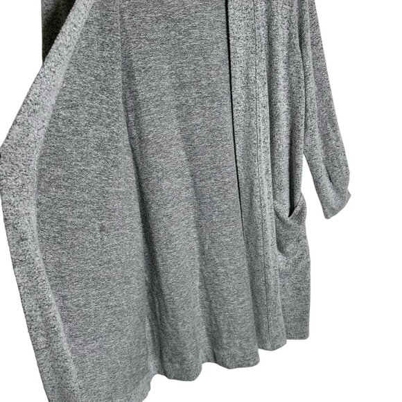 Soma Womens Large Heather Gray Soft Open Cardigan Loungewear Robe Pockets Rayon - Picture 7 of 11